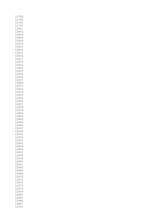 12789
12790
12791
12792
12801
12803
12804
12808
12809
12810
12812
12814
12815
12816
12817
12819
12821
12822
12823
12824
12826
12827
12828
12831
12832
12833
12834
12835
12836
12837
12838
12839
12842
12843
12844
12845
12846
12847
12849
12850
12851
12852
12853
12854
12855
12857
12858
12859
12860
12861
12863
12865
12866
12870
12871
12872
12873
12874
12878
12883
12885
12886
12887
12901
 