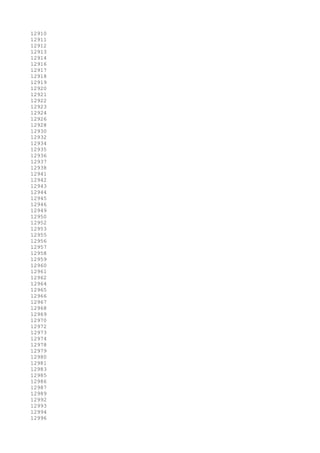 12910
12911
12912
12913
12914
12916
12917
12918
12919
12920
12921
12922
12923
12924
12926
12928
12930
12932
12934
12935
12936
12937
12938
12941
12942
12943
12944
12945
12946
12949
12950
12952
12953
12955
12956
12957
12958
12959
12960
12961
12962
12964
12965
12966
12967
12968
12969
12970
12972
12973
12974
12978
12979
12980
12981
12983
12985
12986
12987
12989
12992
12993
12994
12996
 