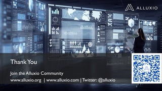 ThankYou
Join the Alluxio Community
www.alluxio.org | www.alluxio.com | Twitter: @alluxio
 