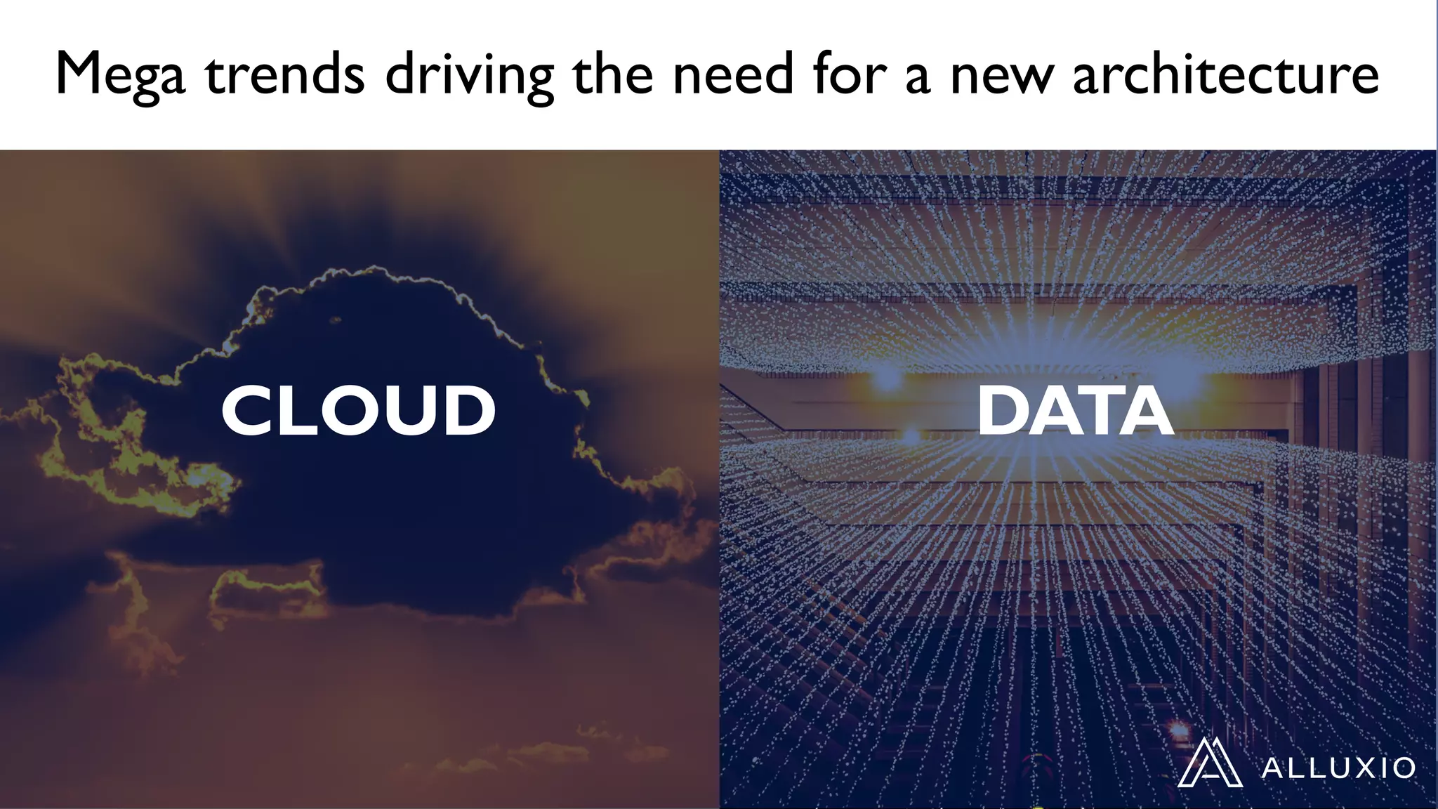 CLOUD DATA
Mega trends driving the need for a new architecture
 