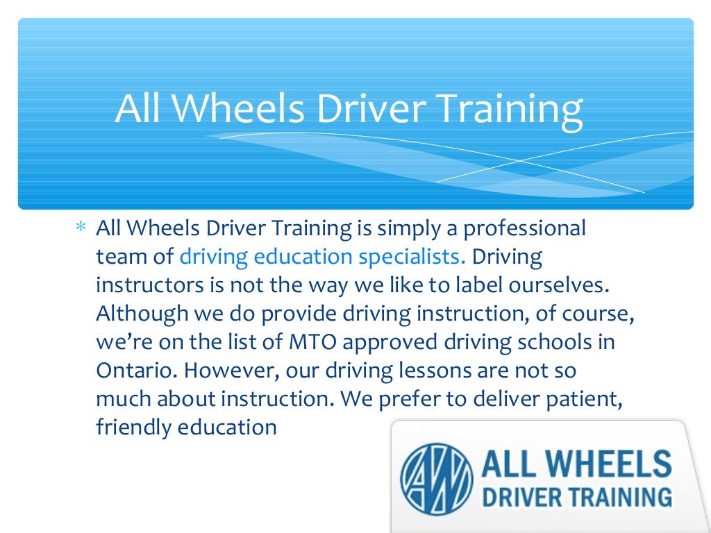 All Wheels Driver Training