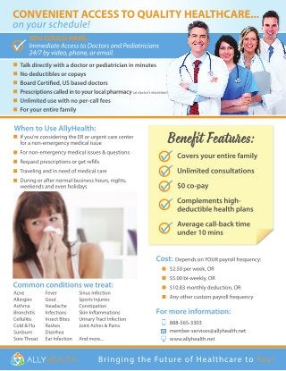Ally Health Telemedicine Benefits