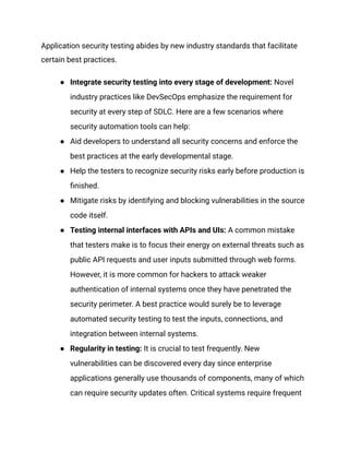 All You Need to Know About Application Security Testing | PDF