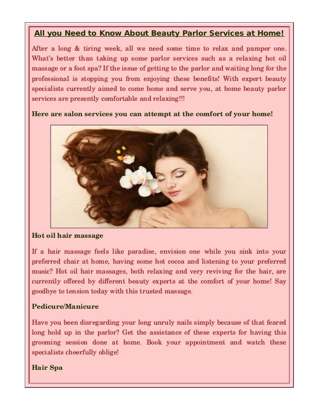 All You Need To Know About Beauty Parlor Services At Home