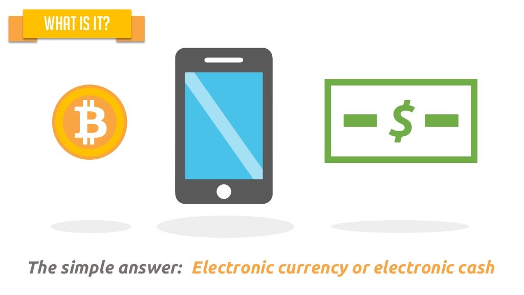 The simple answer Electronic currency