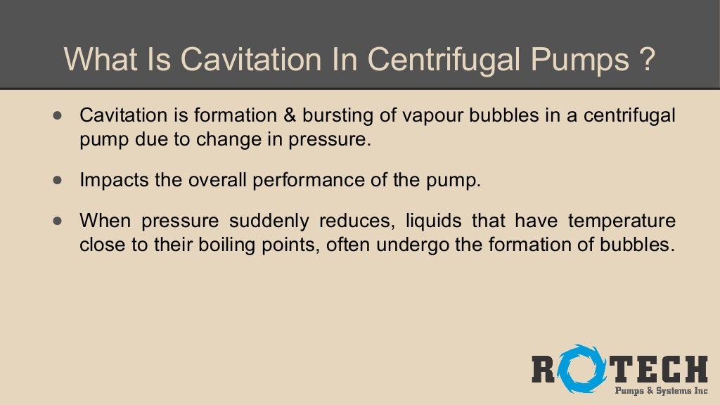 All You Need To Know About Cavitation In Centrifugal Pumps