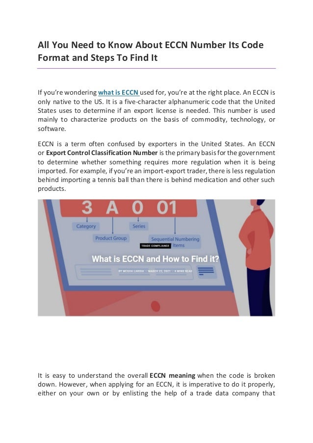 All you need to know about eccn number its code format and steps to find
