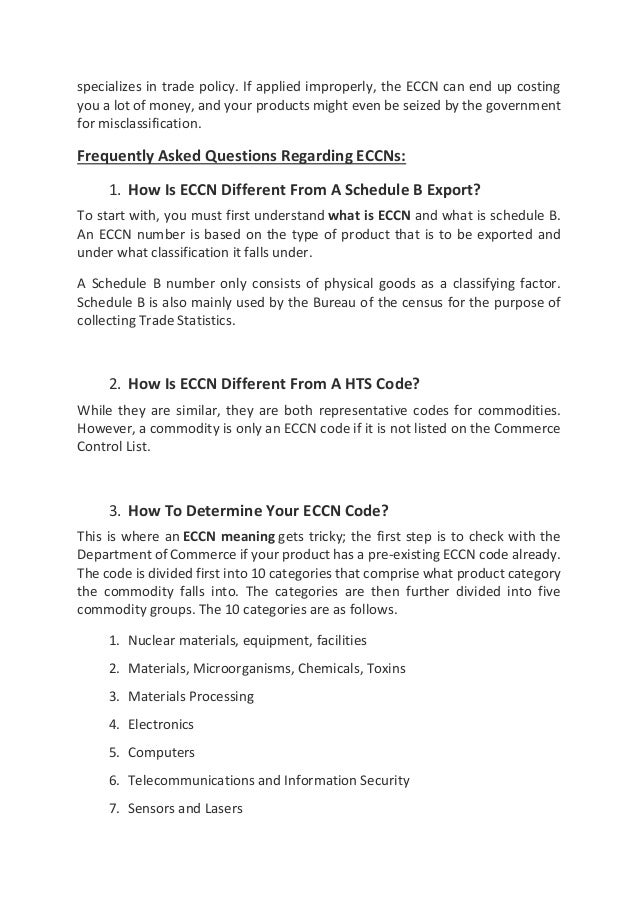 All you need to know about eccn number its code format and steps to find