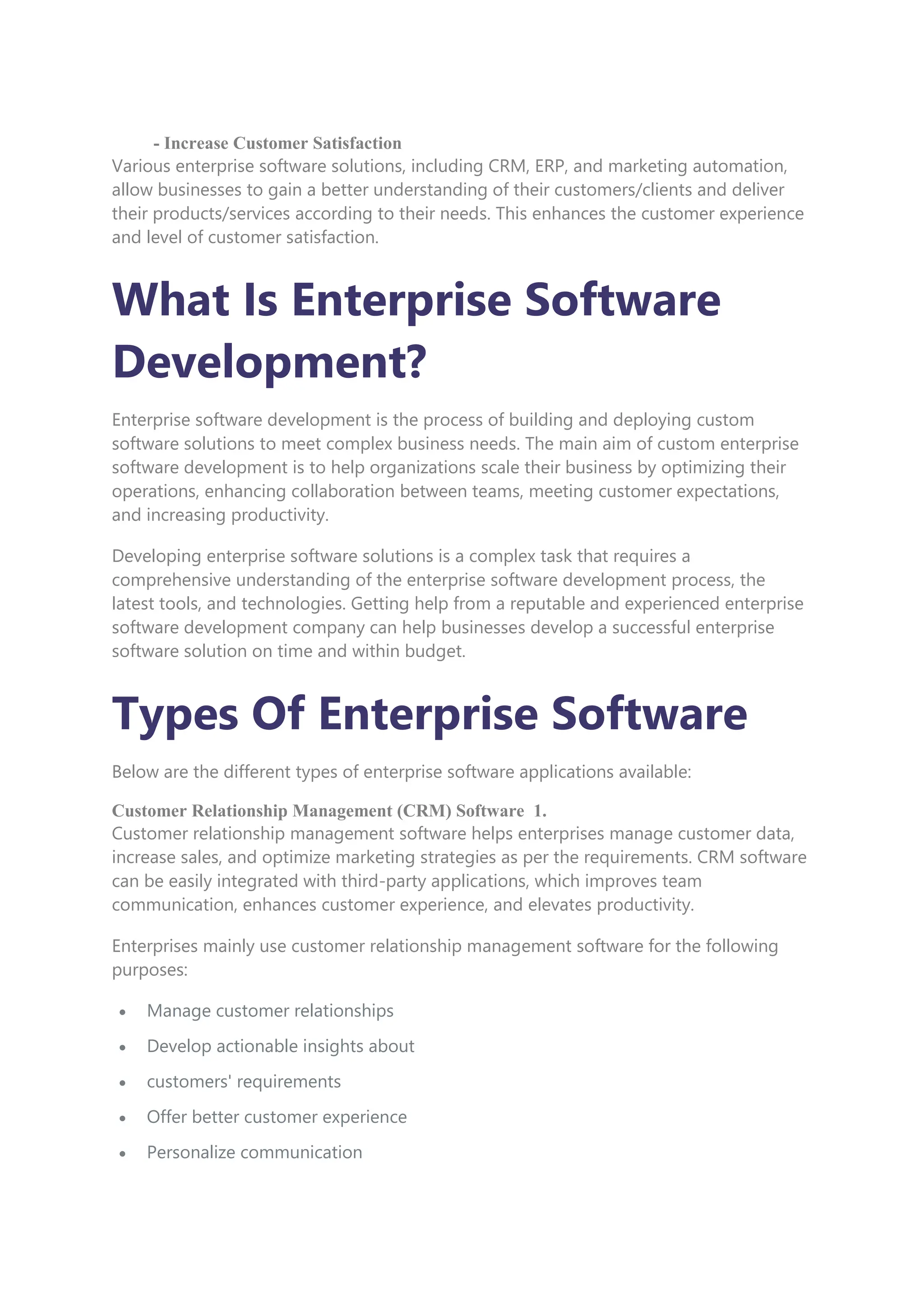 All You Need To Know About Enterprise Software Development | PDF