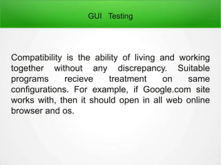 All you need to know about gui testing | PPTX
