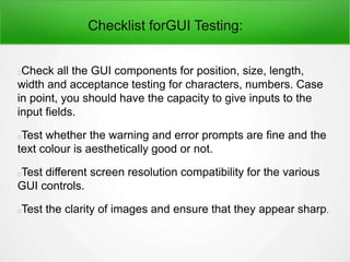 All you need to know about gui testing | PPTX