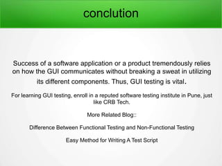 All you need to know about gui testing | PPTX
