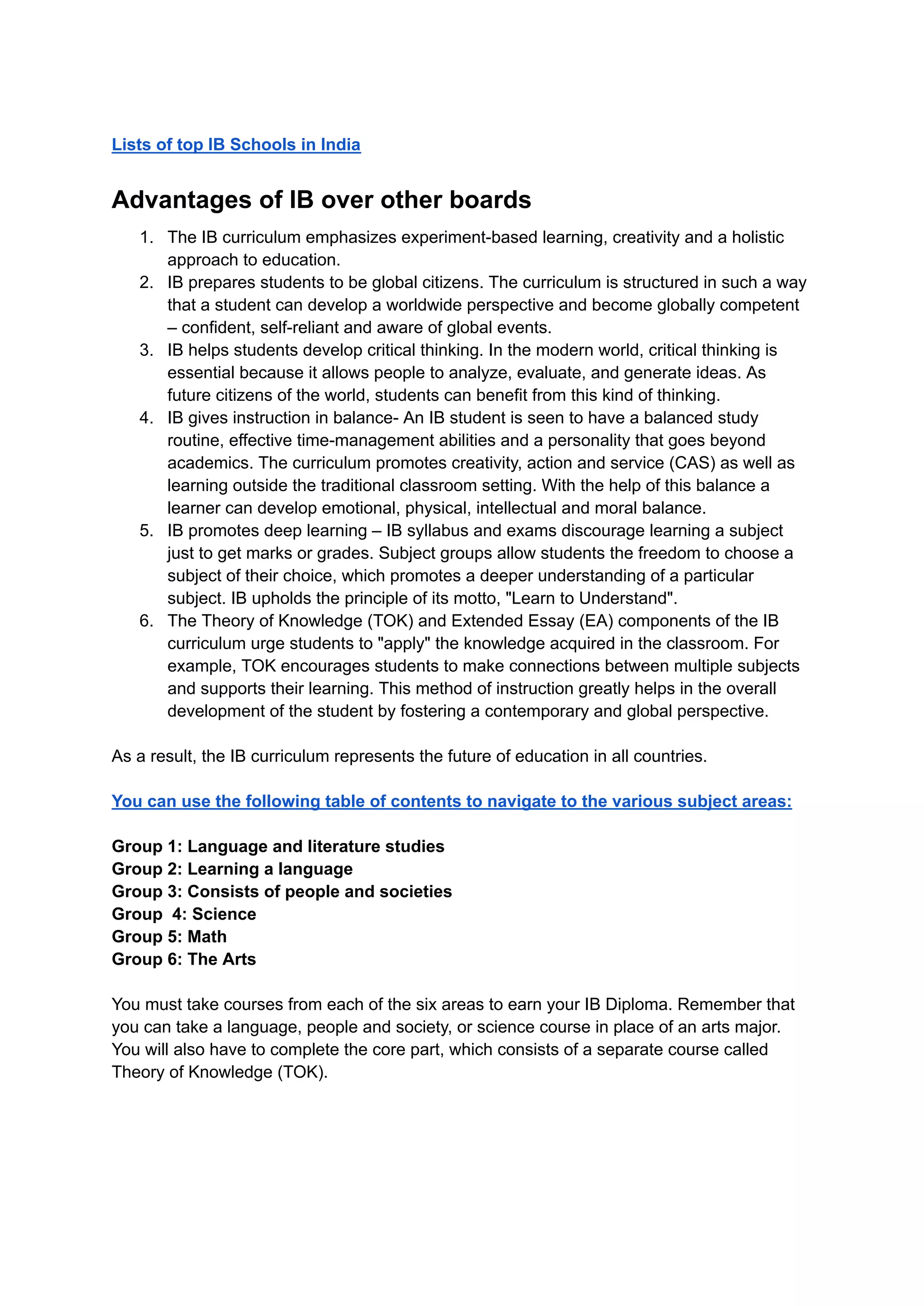 All You need to know about IB Board | PDF