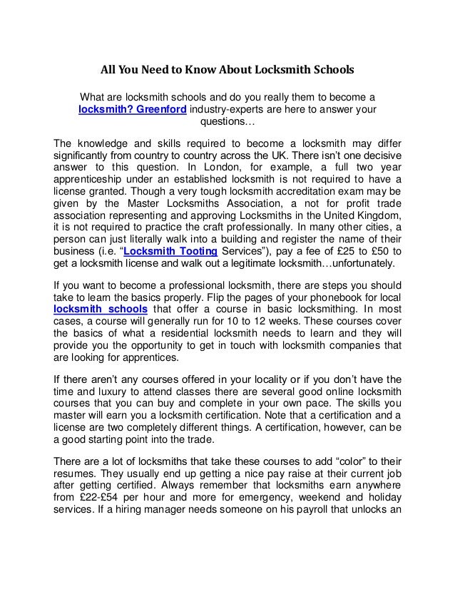 All You Need to Know About Locksmith Schools