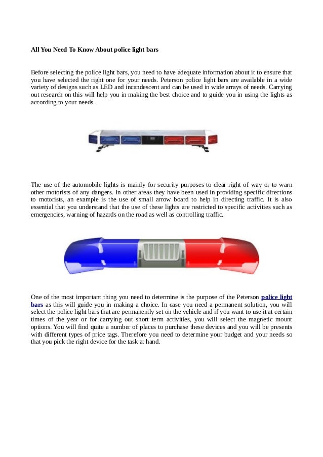 All You Need To Know About police light bars