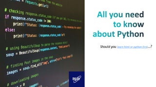 Should you learn html or python first..?
 