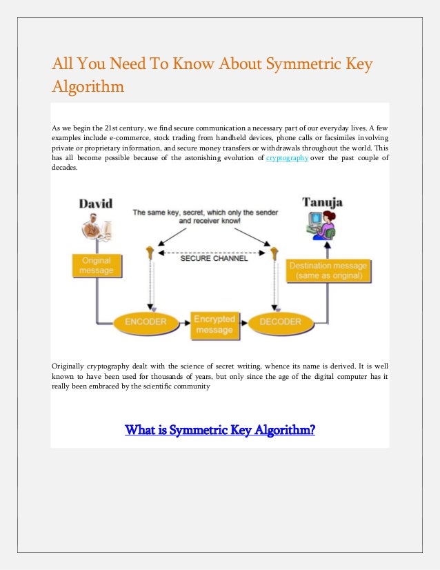 All you need to know about symmetric key algorithm