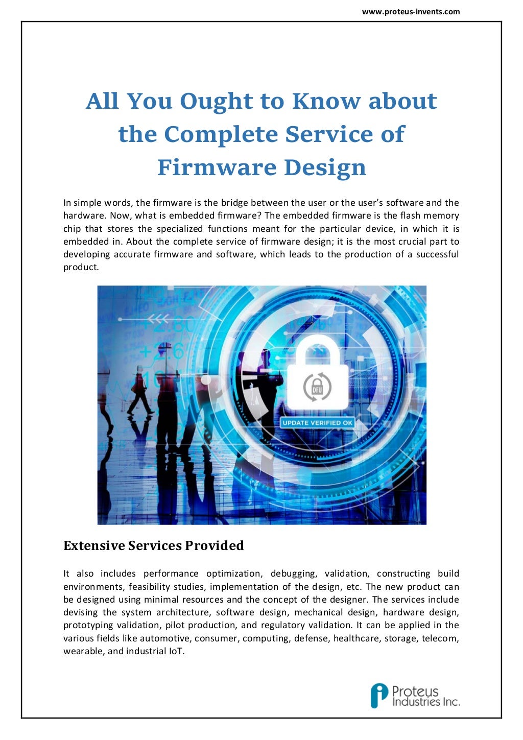 All you ought to know about the complete service of firmware design