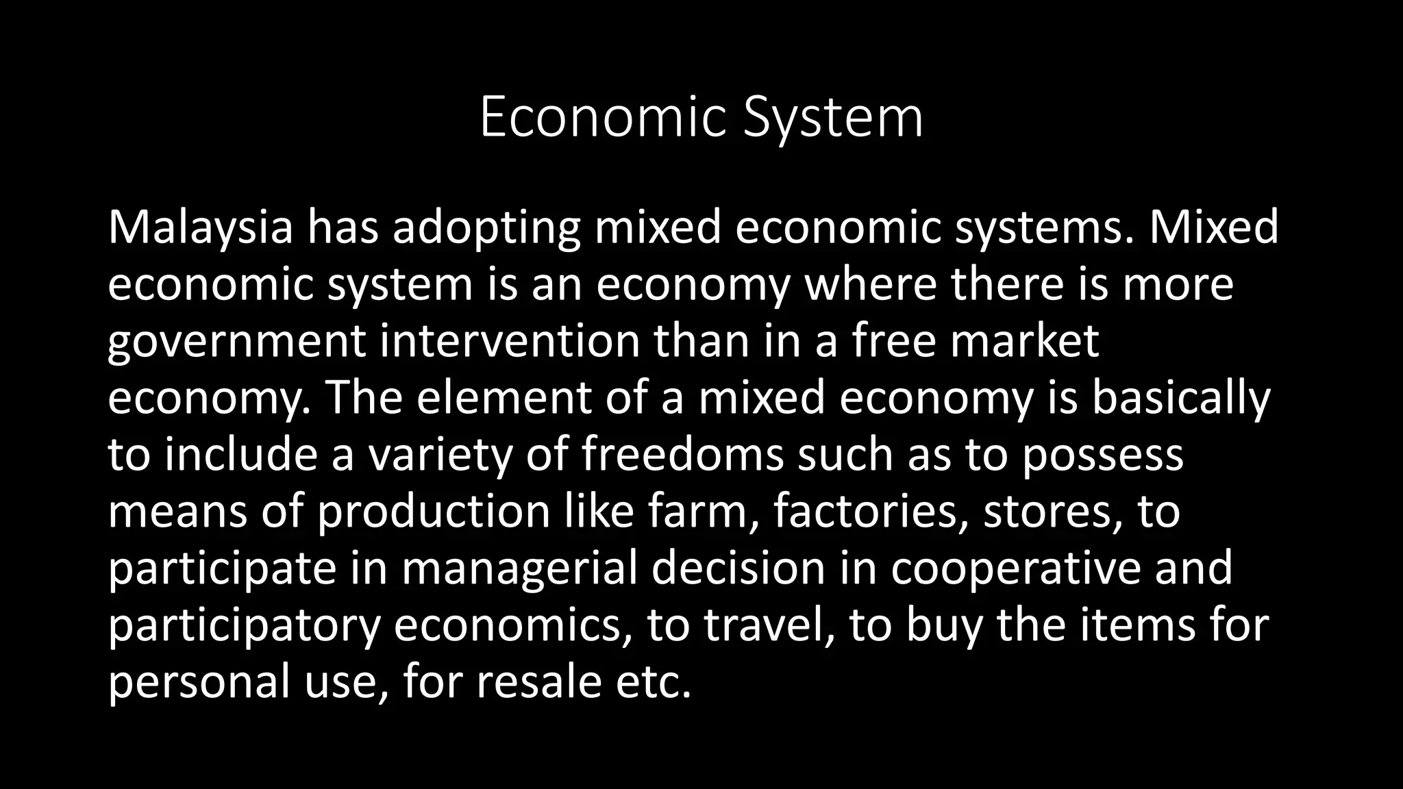 malaysia economic system