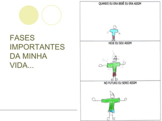 FASES IMPORTANTES DA MINHA VIDA... 