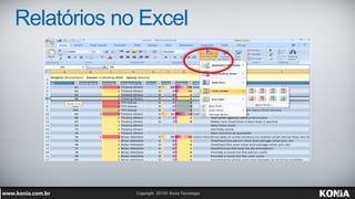 Relatórios no Excel
 