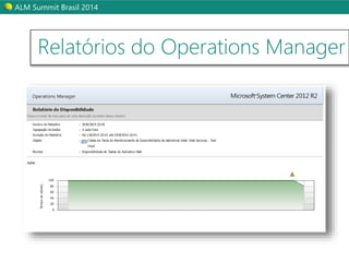 ALM Summit Brasil 2014 
Relatórios do Operations Manager 
 
