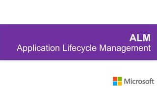 ALM
Application Lifecycle Management
 