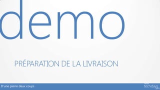 PRÉPARATION DE LA LIVRAISON
D’une pierre deux coups
 