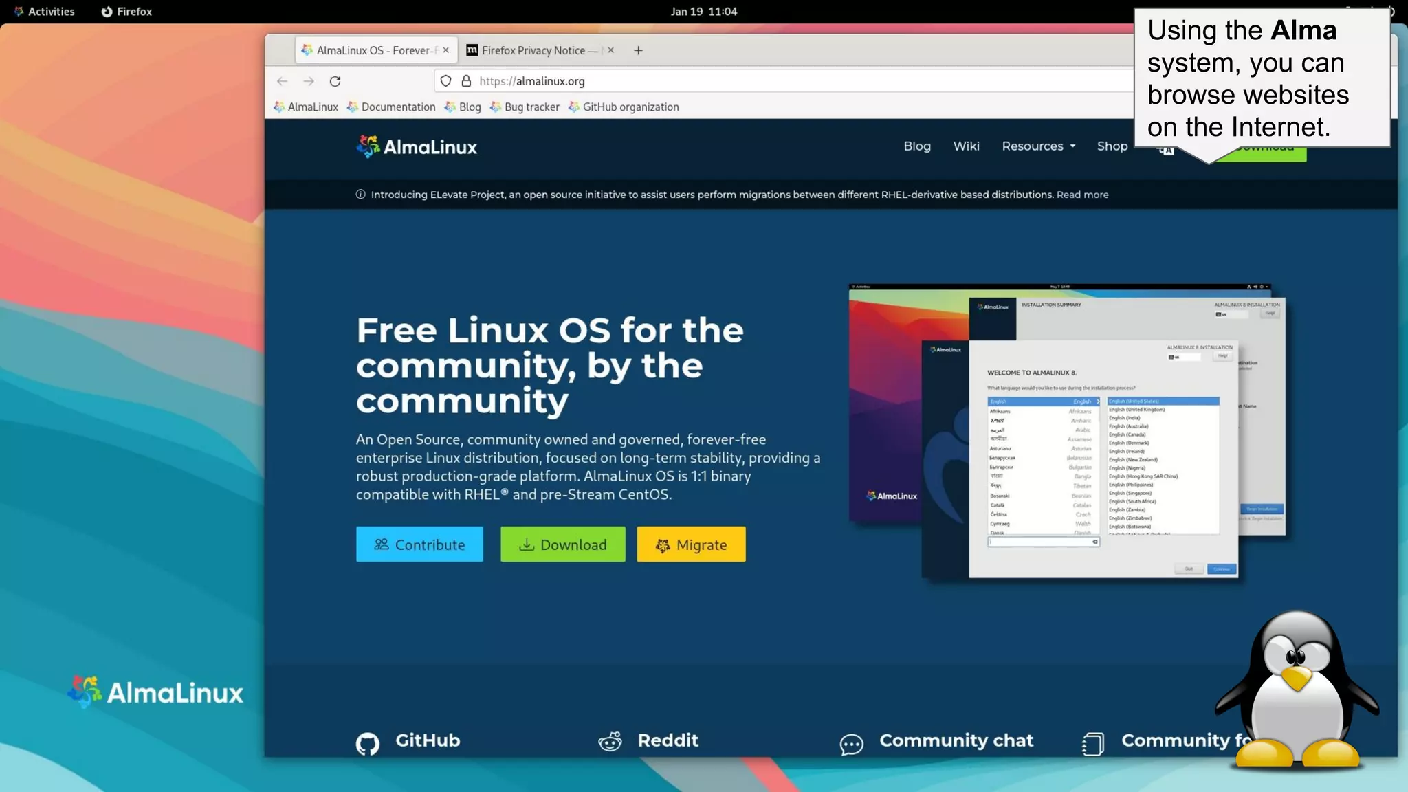 13
Using the Alma
system, you can
browse websites
on the Internet.
 