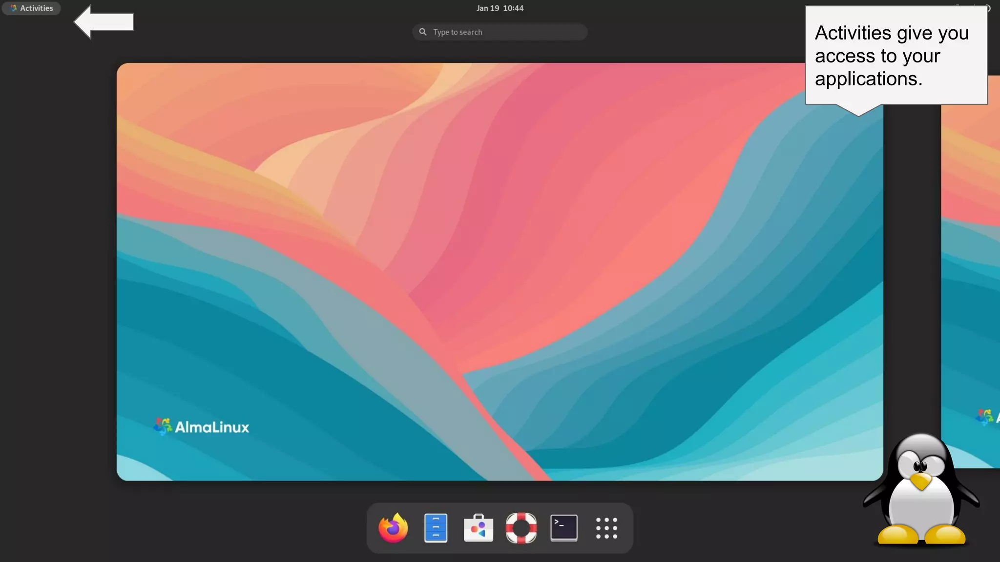 6
Activities give you
access to your
applications.
 