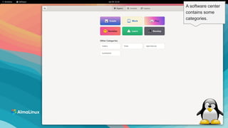 9
A software center
contains some
categories.
 