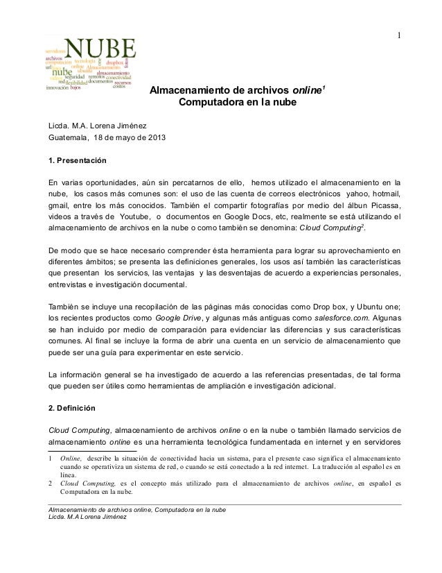 Almacenamiento de archivos