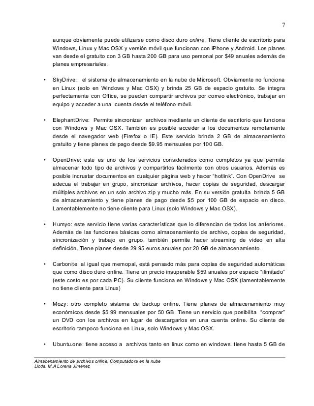 Almacenamiento de archivos