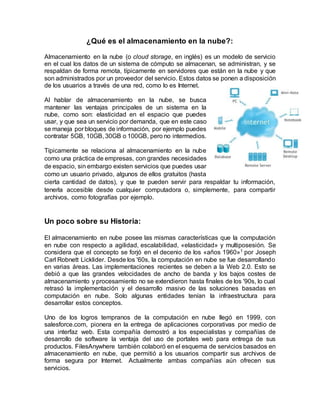 Almacenamiento en la nube | DOCX