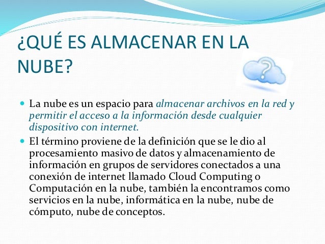Almacenamiento en la nube 2015