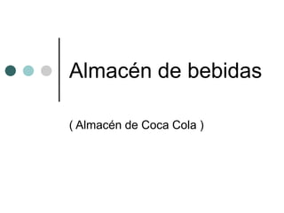 Almacén de bebidas

( Almacén de Coca Cola )
 