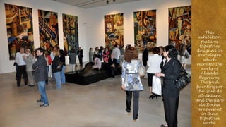 This
exhibition
features
tapestries
designed in
Portalegre
which
recreate the
works of
Almada
Negreiros.
The fresh
paintings of
the Gare de
Alcântara
and the Gare
da Rocha
are present
in these
tapestries
works.

 