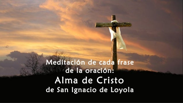 Alma De Cristo Santifícame Meditación