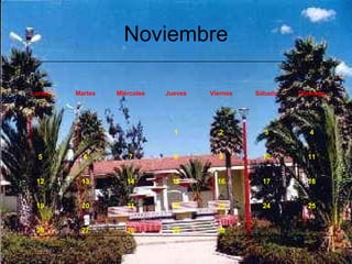 Noviembre     30 29 28 27 26 25 24 23 22 21 20 19 18 17 16 15 14 13 12 11 10 9 8 7 6 5 4 3 2 1   Domingo Sábado Viernes Jueves Miércoles Martes Lunes 