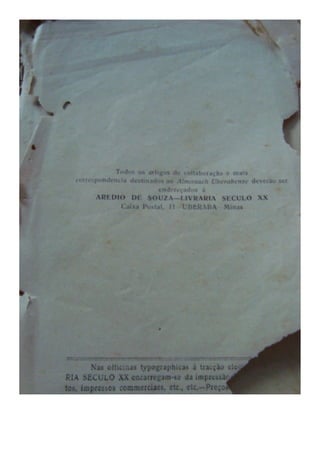 Almanaque Uberabense de 1910