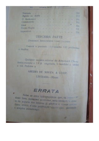 Almanaque Uberabense de 1911