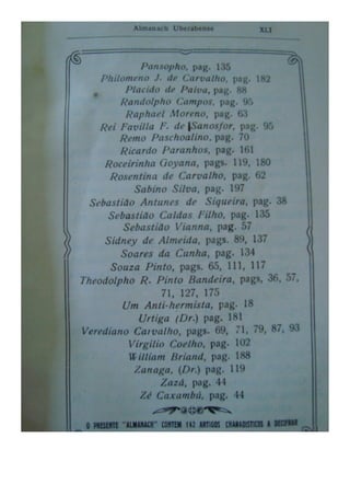 Almanaque Uberabense de 1911