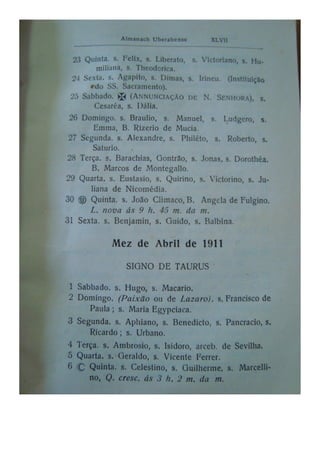 Almanaque Uberabense de 1911