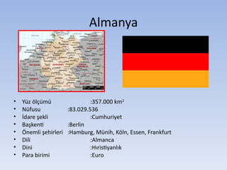 almanya İLE İLGİLİ SLAYTTLARRR 10 SINIF. | PPT