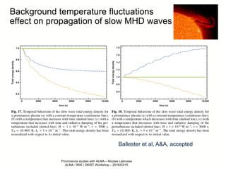 Prominence Science Solar prominence science with ALMA | PDF