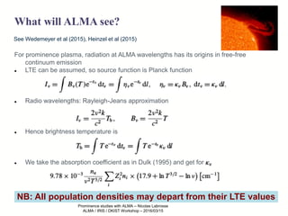 Prominence Science Definition Solar prominence science with ALMA | PDF