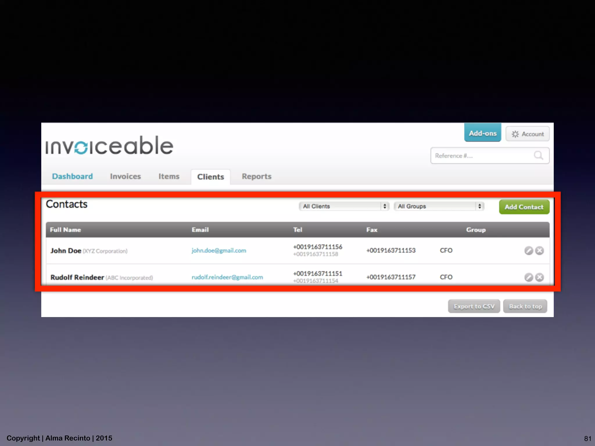 81Copyright | Alma Recinto | 2015
 