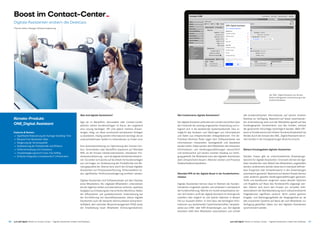 Digitale Assistenten erobern die Desktops
Boost im Contact-Center­­-
40 41just add digital | Boost im Contact-Center – Digitale Assistenten erobern die Desktopsjust add digital | Boost im Contact-Center – Digitale Assistenten erobern die Desktops
Was sind digitale Assistenten?
Egal ob im Backoffice, Servicedesk oder Contact-Center,
plötzlich stehen Kundenanfragen im Raum, die umgehend
eine Lösung benötigen. Oft sind jedoch mehrere Anwen-
dungen nötig, um diese zunehmend komplexeren Anliegen
zu bearbeiten. Häufig werden Informationen benötigt, die an
unterschiedlichsten Stellen im Unternehmen zu finden sind.
Eine Automationslösung zur Optimierung des Contact-Cen-
ters, Servicedesks oder Backoffice basierend auf Attended
RPA, ist der Einsatz roboterunterstützter, interaktiver Pro-
zessautomatisierung – auch als digitale Assistenten bezeich-
net. Sie wirken sich positiv auf die Arbeit mit Kundenanliegen
aus und tragen zur Verbesserung der Produktivität und Be-
ratungsqualität bei. Ebenso kann durch den Einsatz digitaler
Assistenten von Prozessvereinfachung, Fehlerreduktion so-
wie signifikanter Performancesteigerung profitiert werden.
Digitale Assistenten sind Softwareroboter auf dem Desktop
eines Mitarbeiters. Die »digitalen Mitarbeiter« unterstützen
bei der täglichen Arbeit und übernehmen einfache, repetitive
Aufgaben zur Entlastung der menschlichen Workforce. Neben
der effizienteren und qualitätssicheren Unterstützung bei
der Durchführung von Geschäftsprozessen, dienen digitale
Assistenten auch der besseren Kommunikation (Gesprächs-
leitfäden), dem zentralen Wissensmanagement (FAQ) sowie
der Einarbeitung neuer Mitarbeiter (Schulungsreduktion).
Wie funktionieren digitale Assistenten?
Der digitale Assistent verbindet sich schnell und einfach über
die Frontends der jeweilig eingesetzten Anwendung und in-
tegriert sich in die bestehende Systemlandschaft. Dies er-
möglicht das Auslesen und Übertragen von Informationen
und Daten aus entsprechenden Zielapplikationen. Frei de-
finierbare Business Rules sagen dem Softwareroboter wie
Informationen interpretiert, bereitgestellt und bearbeitet
werden sollen. Dabei werden dem Mitarbeiter alle relevanten
Informationen und Handlungsempfehlungen übersichtlich
und kontinuierlich auf seinem smarten Desktop zur Verfü-
gung gestellt. Der Mitarbeiter kann den digitalen Assistenten
dann entsprechend steuern: Aktionen starten und Prozesse
fallabschließend bearbeiten.
Attended RPA ist der digitale Boost in der Kundenkommu-
nikation
Digitale Assistenten können ideal im Rahmen der Kunden-
interaktion eingesetzt werden und verbessern nachweislich
die Kundenerfahrung. Möchte ein Kunde beispielsweise sei-
nen Tarif ändern, prüft der digitale Assistent im Hintergrund,
inwiefern dies möglich ist und welche Optionen in diesem
Fall zur Auswahl stehen. Er liest dazu alle benötigten Infor-
mationen aus bestehenden Systemlandschaften, beispiels-
weise aus CRM- oder ERP-Anwendungen, aus. Der digitale
Assistent stellt dem Mitarbeiter automatisiert und schnell
alle kundenrelevanten Informationen auf seinem smarten
Desktop zur Verfügung. Basierend auf dieser automatisier-
ten Unterstützung, kann sich der Mitarbeiter gezielt auf das
Kundengespräch konzentrieren und den Kunden, anhand
der generierten Vorschläge, bestmöglich beraten. Mehr Effi-
zienz im Kundenservice bei höherer Kundenzufriedenheit hat
­Almato durch den Einsatz des ONE_Digital Assistants bei ei-
nem Kunden in der Energieversorger-Branche erreicht.
Weitere Einsatzgebiete digitaler Assistenten
Darüber hinaus gibt es unterschiedlichste Anwendungs­
bereiche für digitale Assistenten. Einerseits können die digi-
talen Assistenten nach Bedarf des Mitarbeiters angestoßen
werden, andererseits werden diese durch individuell definier-
bare Ereignisse oder Schwellenwerte in den Anwendungen
automatisch gestartet. Basierend auf diesem Ansatz können
unter anderem gezielte Handlungsempfehlungen generiert,
Tarife und Konditionen verglichen sowie aktuelle Optionen
und Angebote auf Basis des Kundenprofils an­gezeigt wer-
den. Ebenso wird durch den Einsatz von virtuellen Soft-
warerobotern die Nachbearbeitung durch vollautomatisierte
Folgeaktionen signifikant verkürzt. Nicht zuletzt gehören
Eingabe- und Übertragungsfehler der Vergangenheit an, da
alle involvierten Systeme auf Basis der vom Mitarbeiter zur
Verfügung gestellten Daten von den digitalen Assistenten
synchronisiert werden.
Der ONE_Digital Assistant von Almato
bietet umfangreiche Unterstützung in der
Kundeninteraktion.
Almato-Produkt:
ONE_Digital Assistant
Features  Nutzen:
 • Signifikante Reduzierung der Average-Handling-Time
 • Bessere First-Resolution-Rate
 • Steigerung der Servicequalität
 • Verbesserung der Produktivität und Effizienz
 • Fehlervermeidung und Compliance
 • Umsatzsteigerung durch Cross-/Up-Selling
 • Einfache Integration in bestehende IT-Infrastruktur
Thomas Sellner, Manager Software Engineering
 