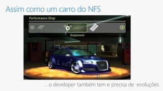 Assim como um carro do NFS
… o developer também tem e precisa de evoluções
 