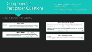 Al media studies exam qs comand words assessment objectives ao1 ao2 | PPTX